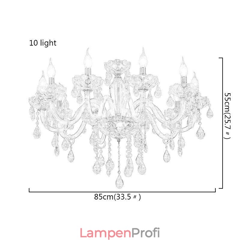 Eleganter Kristall-Kronleuchter im europäischen Stil, Glas-Pendelleuchte