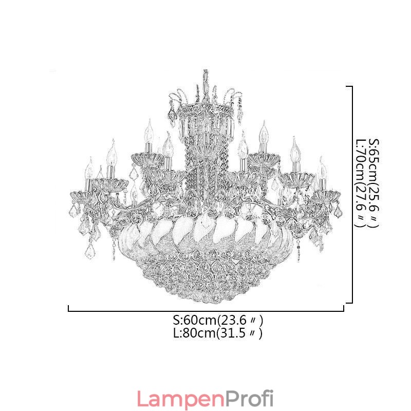 Großer Luxus-Kristall-Kronleuchter, europäische Deckenleuchte in Gold