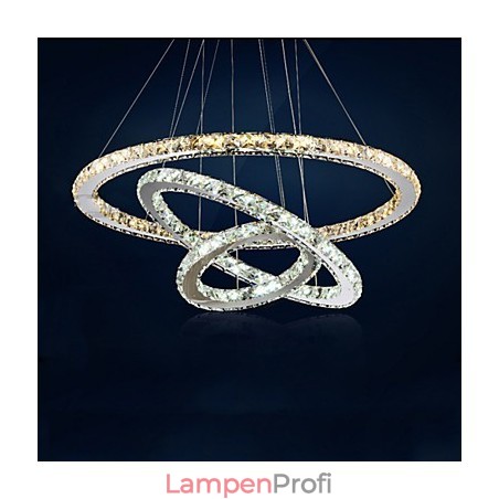 Pendelleuchten Bernstein und Klar K9 Kristall Kronleuchter Lichter Beleuchtung mit 3 Ring