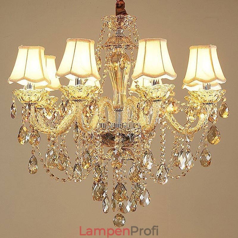 Kristall Kronleuchter Cognac Decke Licht Luxus Europäischen