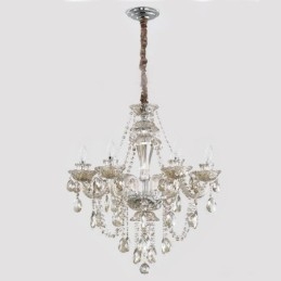 Kristall Kronleuchter Cognac Decke Licht Luxus Europäischen