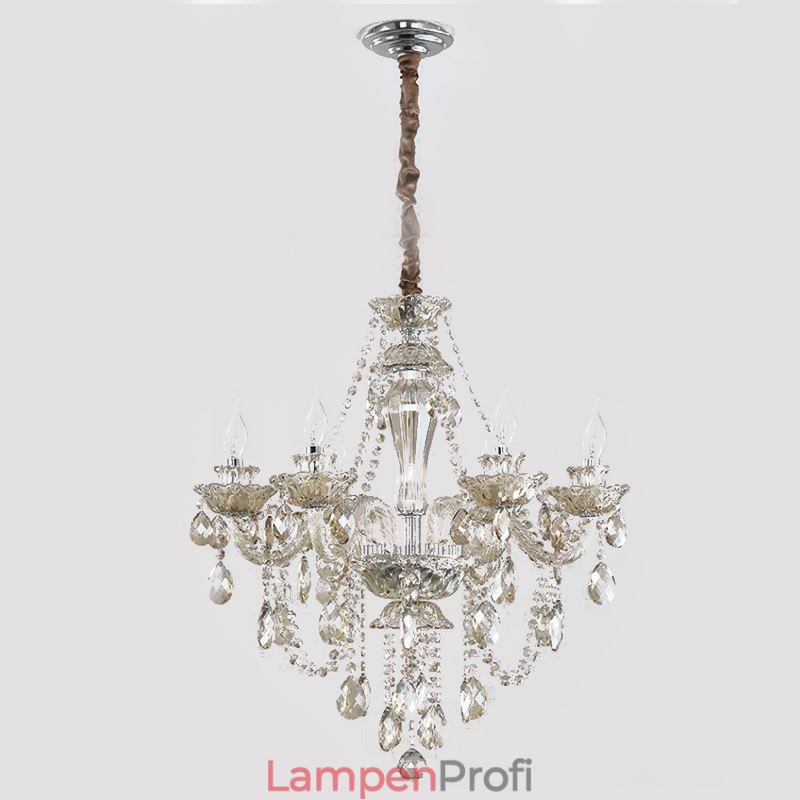 Kristall Kronleuchter Cognac Decke Licht Luxus Europäischen