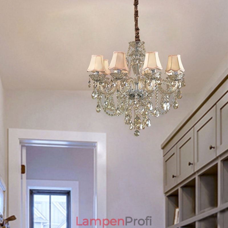 Kristall Kronleuchter Cognac Decke Licht Luxus Europäischen