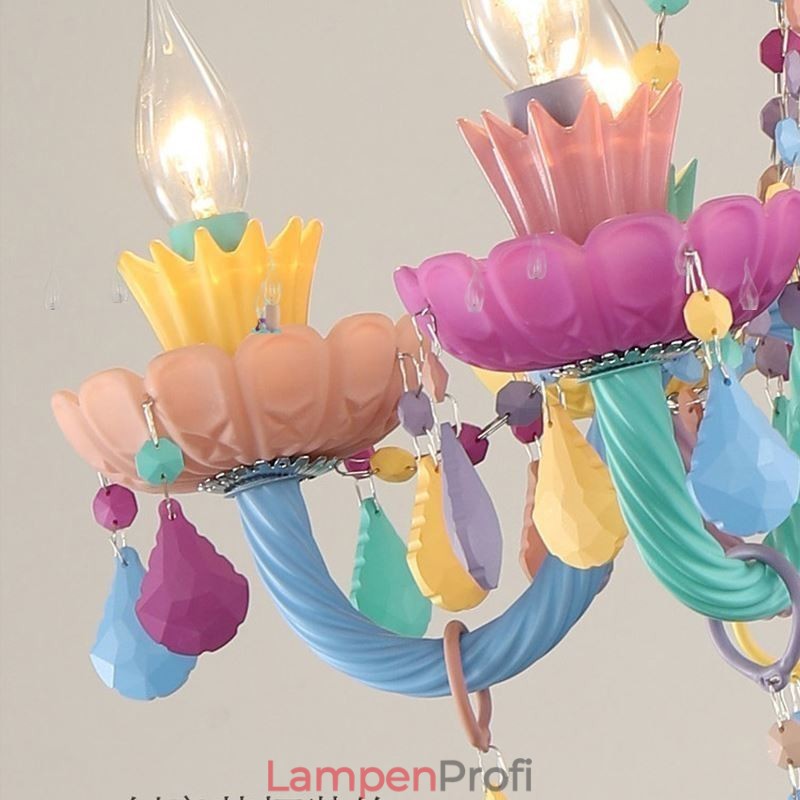 Europäische bunte Kristall Kronleuchter Macaron Pendelleuchte