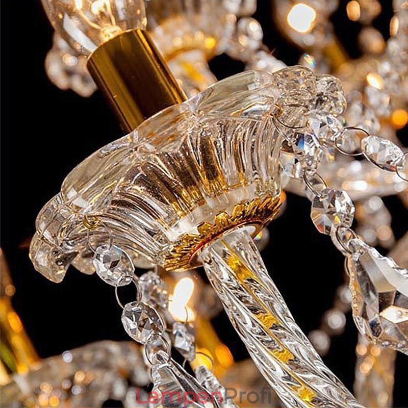Luxus Kristall Kronleuchter Goldene Europäische Gewinde Arm Decke Licht