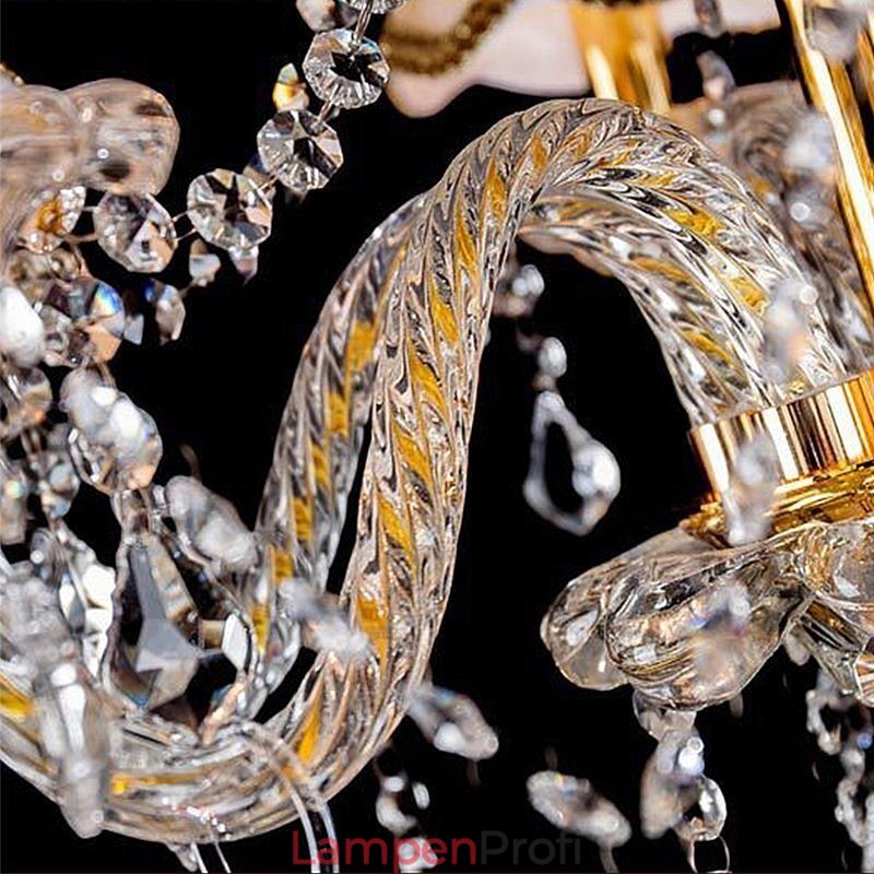 Luxus Kristall Kronleuchter Goldene Europäische Gewinde Arm Decke Licht