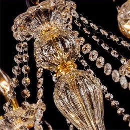 Luxus Kristall Kronleuchter Goldene Europäische Gewinde Arm Decke Licht