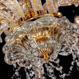 Luxus Kristall Kronleuchter Goldene Europäische Gewinde Arm Decke Licht