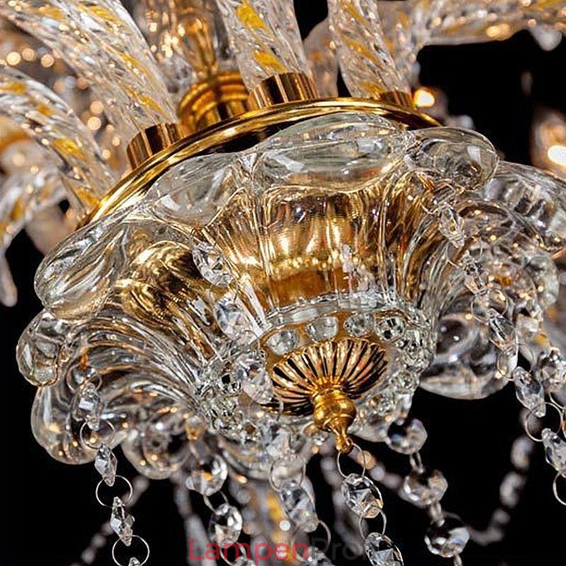 Luxus Kristall Kronleuchter Goldene Europäische Gewinde Arm Decke Licht