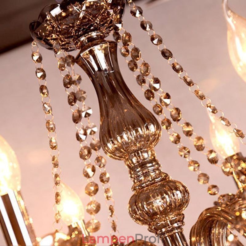 Eleganter Kristall-Kronleuchter im europäischen Stil, Glas-Pendelleuchte