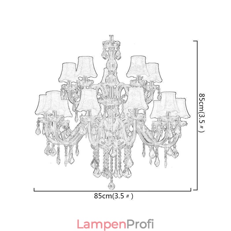 Großer Luxus-Kristall-Kronleuchter, europäische bernsteinfarbene Deckenleuchte