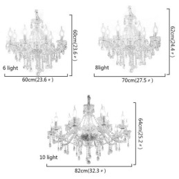 Moderner Kristall-Kronleuchter, europäische transparente Pendelleuchte