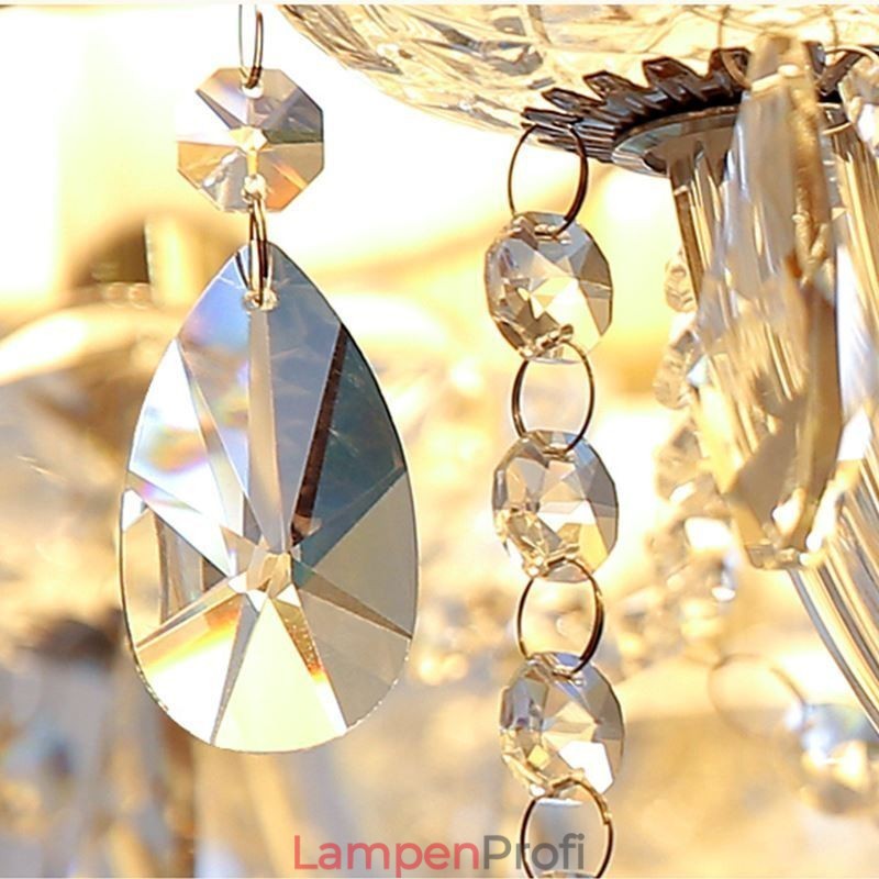 Moderner Kristall-Kronleuchter, europäische transparente Pendelleuchte