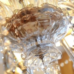 Moderner Kristall-Kronleuchter, europäische transparente Pendelleuchte