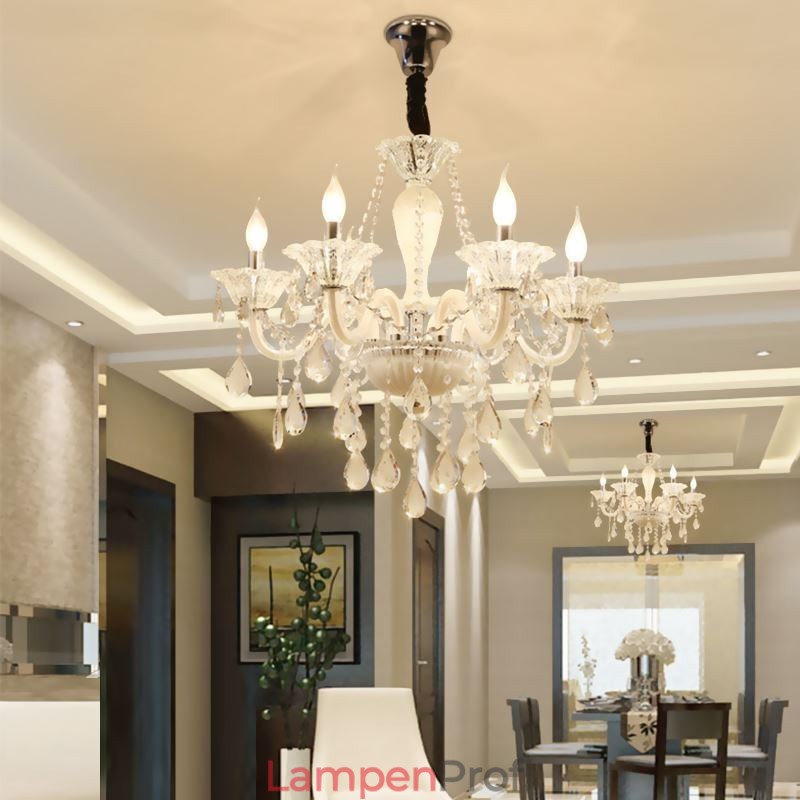 Europäischer Kristall-Kronleuchter, elegante Pendelleuchte