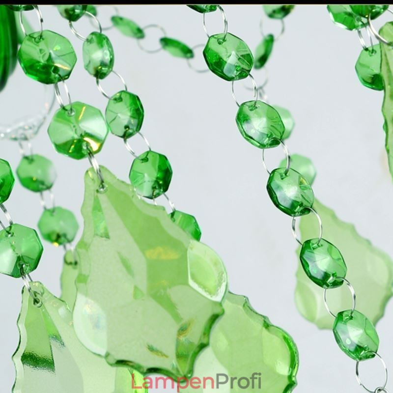Einzigartiger Kristall-Kronleuchter im europäischen Stil, grasgrüne Pendelleuchte
