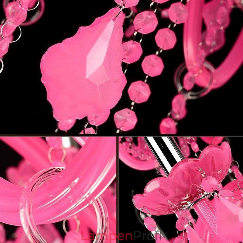 Europäischen Stil Kristall Kronleuchter Rosa Pendelleuchte Romantische