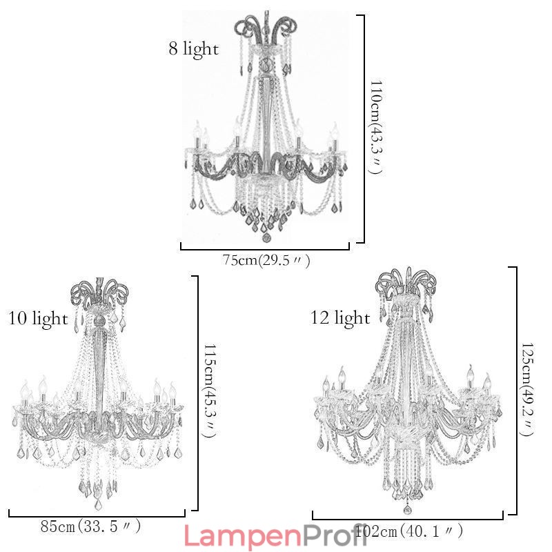 Europäischer Kristall-Kronleuchter, elegante Pendelleuchte