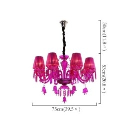 Europäischer Kristall-Kronleuchter Ringglocken Glas Pendelleuchte