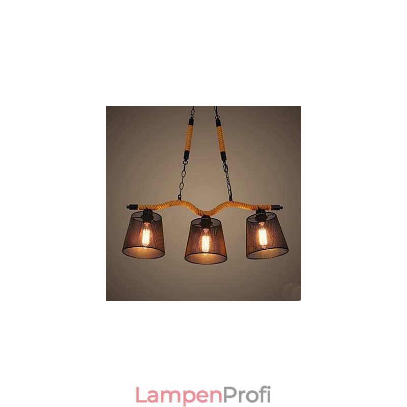 Retro Creative Drei Pastoral Kopf Seil Kronleuchter