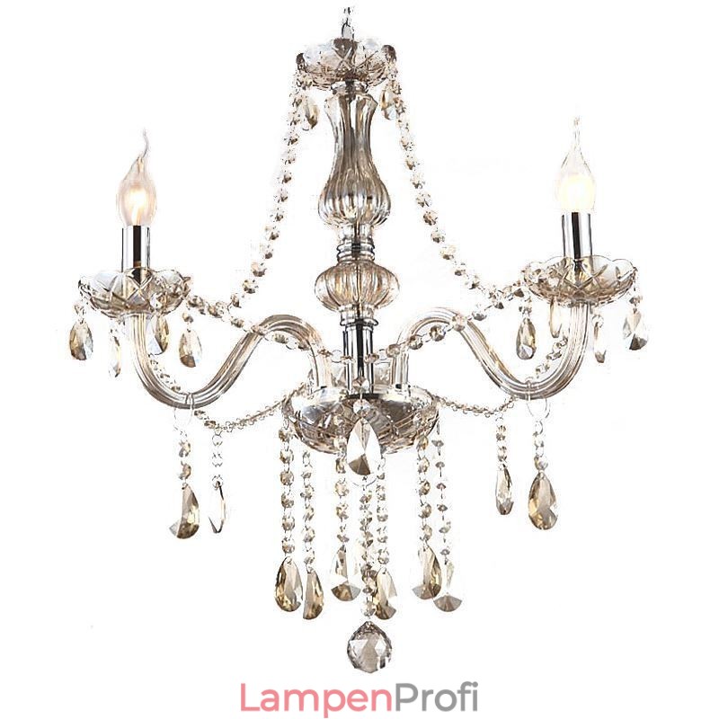 Kristall-Kronleuchter, europäische Cognac-Farbe, Glas-Pendelleuchte