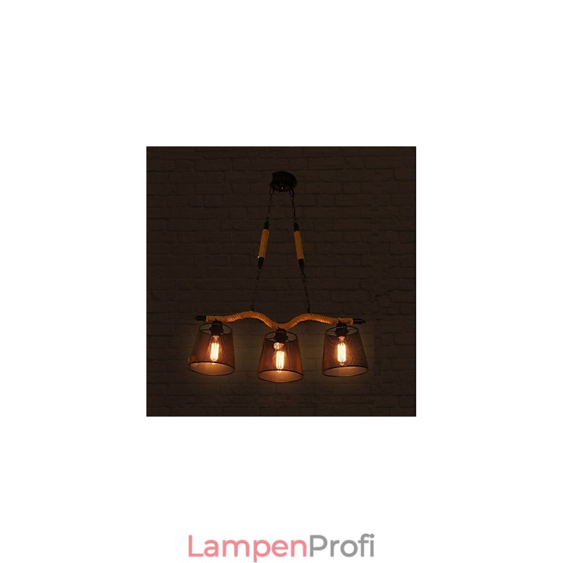 Retro Creative Drei Pastoral Kopf Seil Kronleuchter