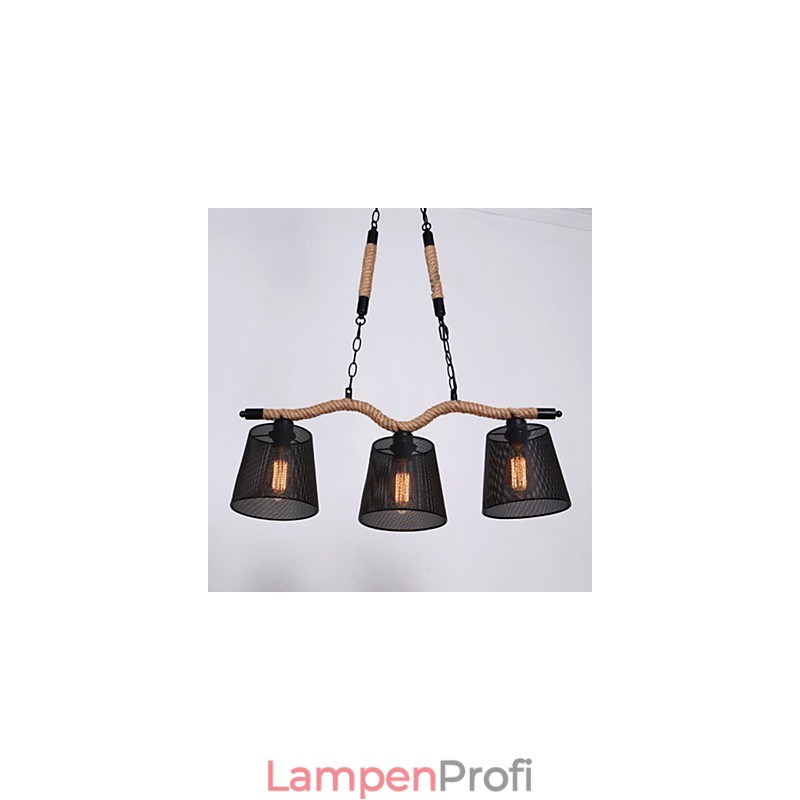 Retro Creative Drei Pastoral Kopf Seil Kronleuchter