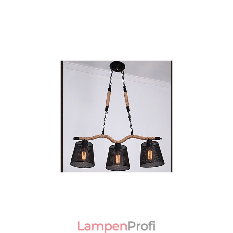 Retro Creative Drei Pastoral Kopf Seil Kronleuchter