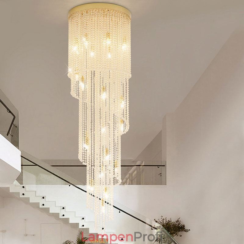 Moderne Kristall Kronleuchter Luxus Treppe Kristall Deckenleuchte Mit 19 Lichter