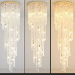 Moderne Kristall Kronleuchter Luxus Treppe Kristall Deckenleuchte Mit 19 Lichter
