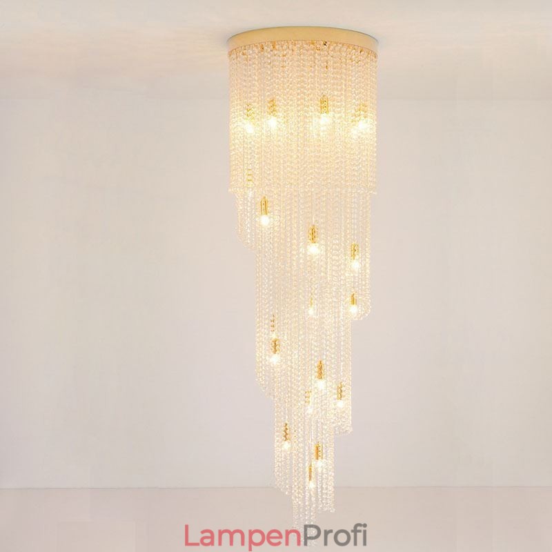 Moderne Kristall Kronleuchter Luxus Treppe Kristall Deckenleuchte Mit 19 Lichter