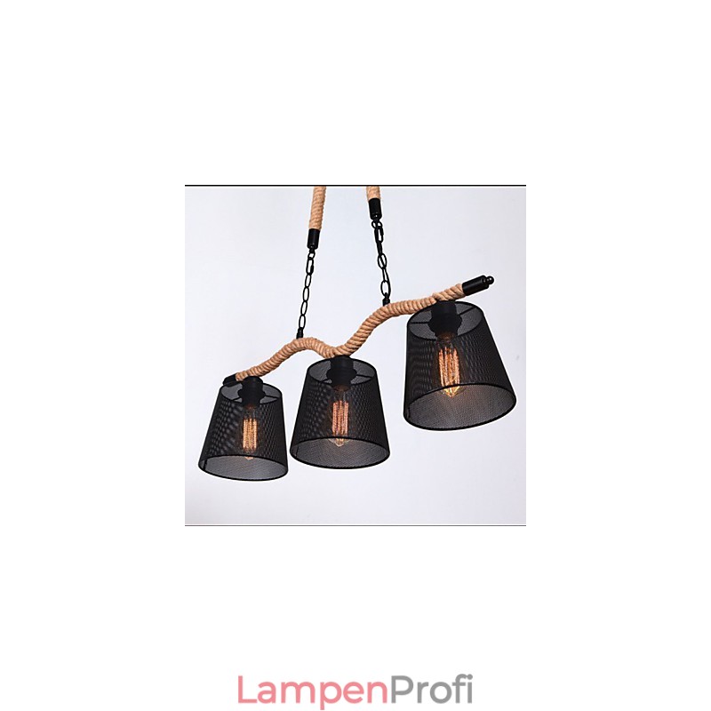 Retro Creative Drei Pastoral Kopf Seil Kronleuchter