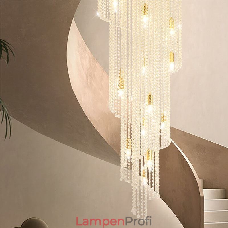 Moderne Kristall Kronleuchter Luxus Treppe Kristall Deckenleuchte Mit 19 Lichter