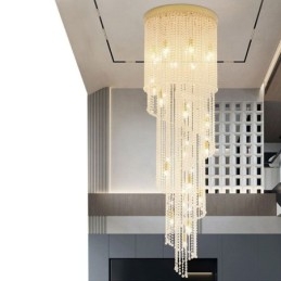 Moderne Kristall Kronleuchter Luxus Treppe Kristall Deckenleuchte Mit 19 Lichter