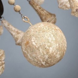 Pendelleuchte aus Holz im Retro-Stil, eleganter Kronleuchter