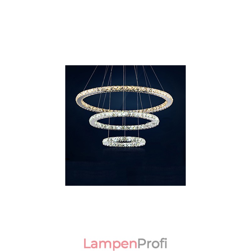 Pendelleuchten Bernstein und Klar K9 Kristall Kronleuchter Lichter Beleuchtung mit 3 Ring