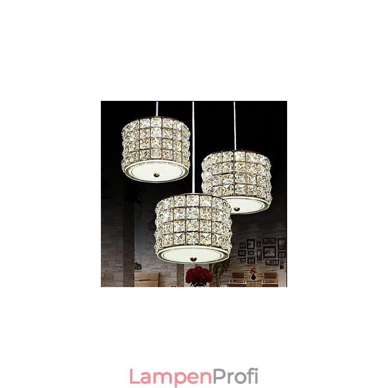 Single 3 Light Crystal Pendant Light Droplight