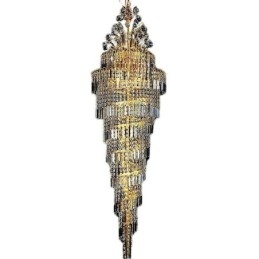 Eleganter Kristall-Empire-Kronleuchter, europäischer Luxus, lange Pendelleuchte