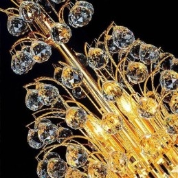 Eleganter Kristall-Empire-Kronleuchter, europäischer Luxus, lange Pendelleuchte