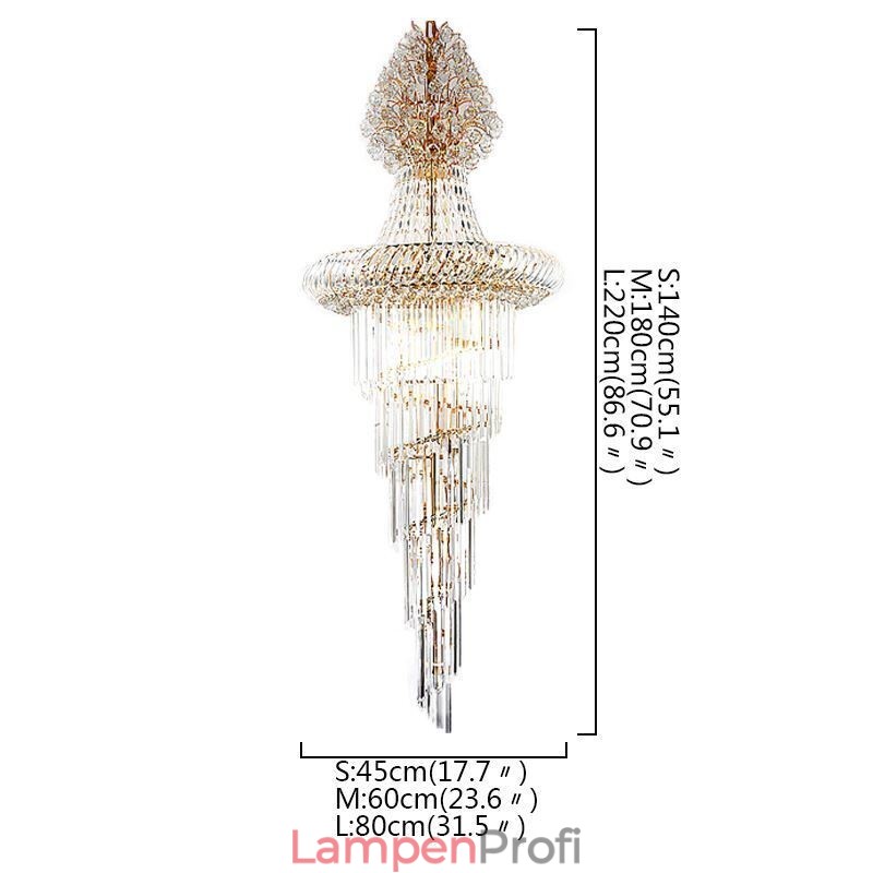 Luxus Kristall Kronleuchter Modernen Europäischen Anmutigen Lange Anhänger