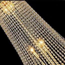 Elegante Kristall Kronleuchter Europäischen Pendelleuchte Lange Hängenden Kronleuchter Duplex Treppe