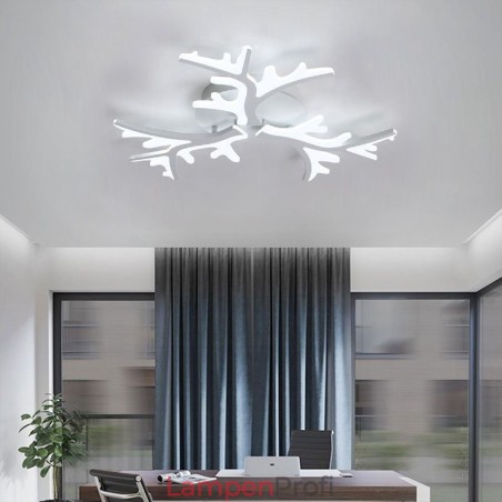 Moderne, minimalistische Deckenleuchte mit Geweih-Motiv Moderne, minimalistische Deckenleuchte mit Geweih-Motiv
