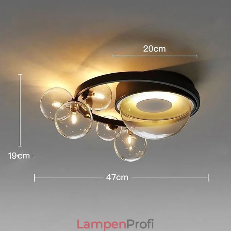 Unterputz-Deckenleuchte, modern, minimalistisch, dekorativ, aus Glas