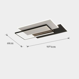 Minimalistische quadratische Deckenleuchte aus Acryl