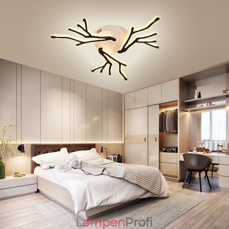 Deckenleuchte mit Acrylzweigen zur flächenbündigen Montage