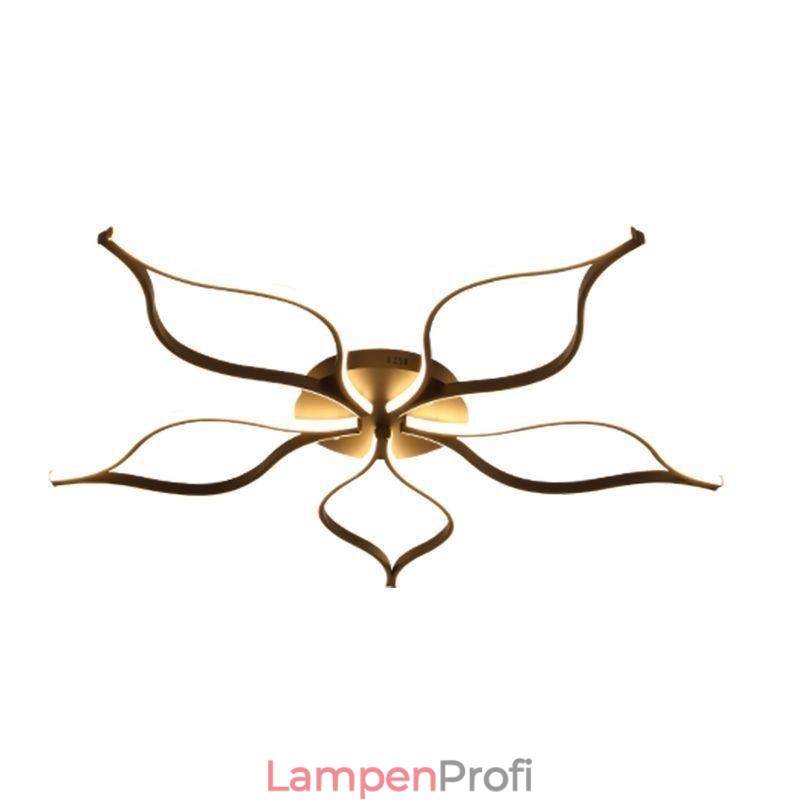 Minimalistische Deckenleuchte mit fünfblättrigem Blumenmotiv