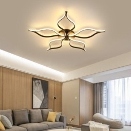 Minimalistische Deckenleuchte mit fünfblättrigem Blumenmotiv
