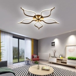 Minimalistische Deckenleuchte mit fünfblättrigem Blumenmotiv