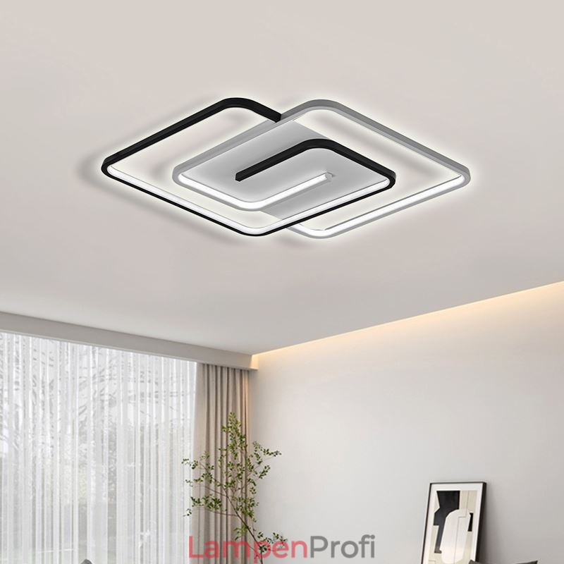 Quadratische Deckenleuchte mit Acryl-Ummantelung