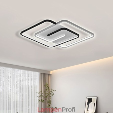 Quadratische Deckenleuchte mit Acryl-Ummantelung